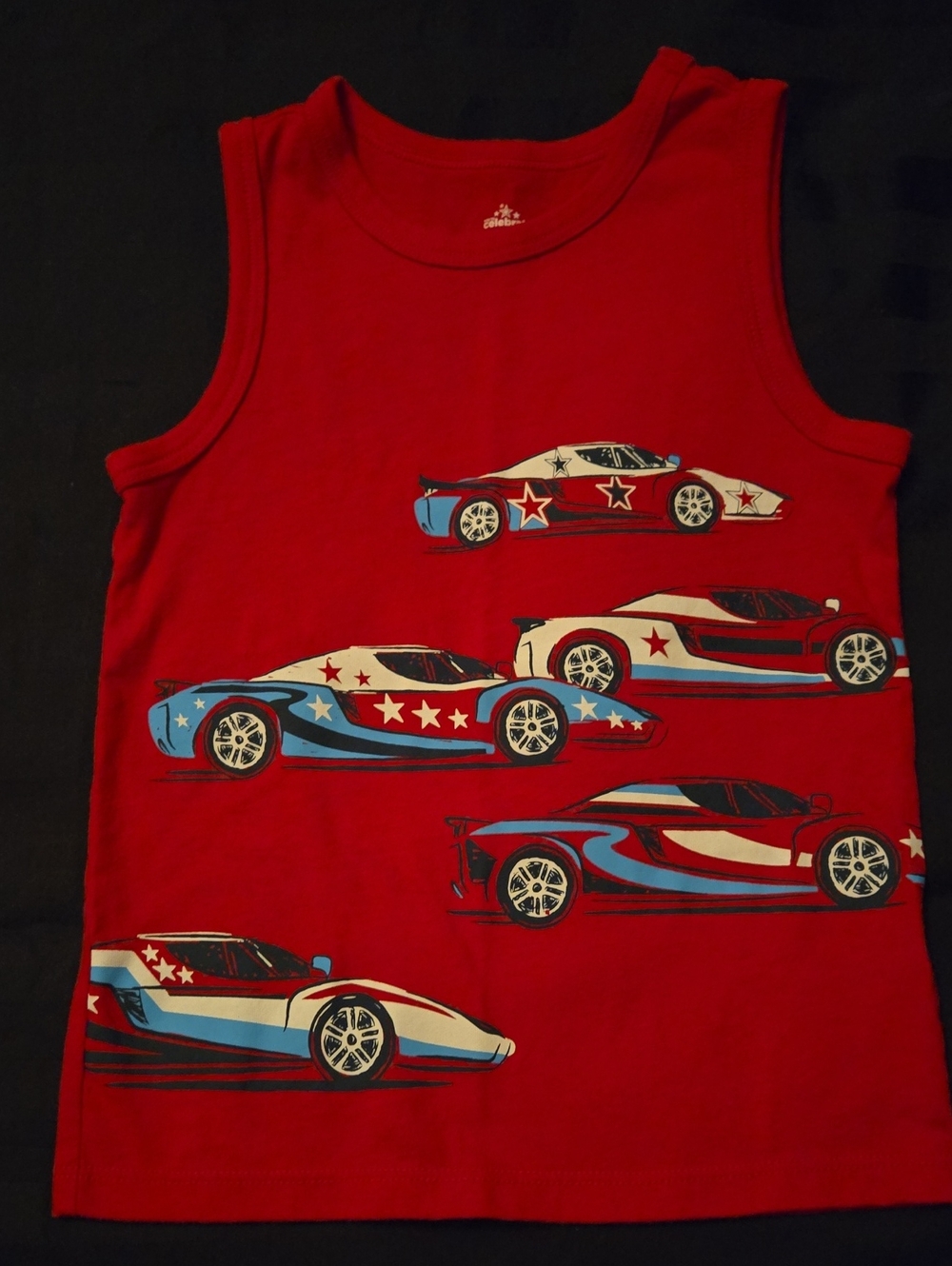 NEW No Tag Boys' Tank Top with Racing Car Graphics